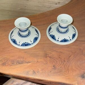 Colonial Williamsburg Delft Candle holders